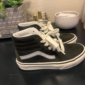 Vans Black and White High-Top Sneakers